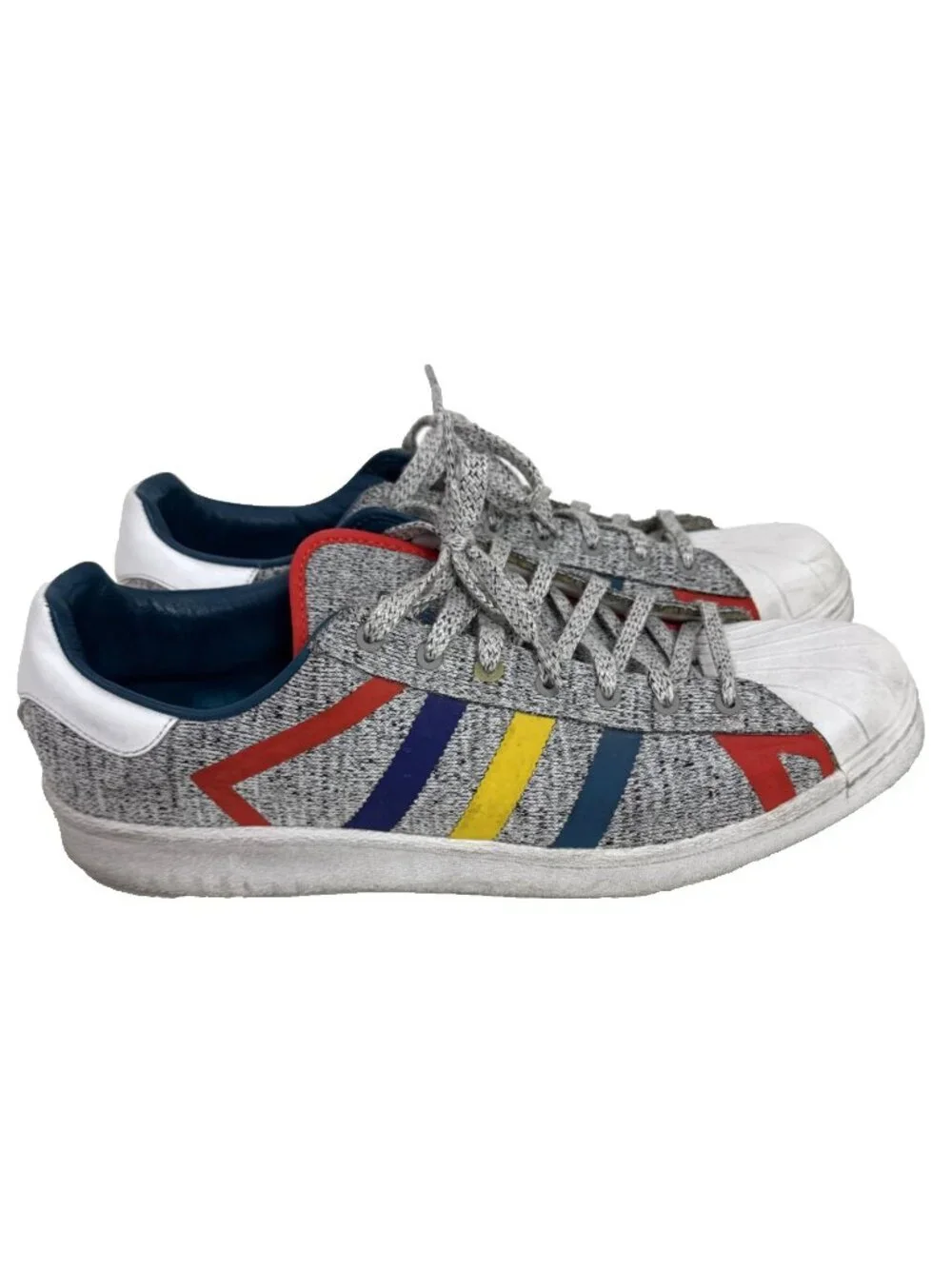 Adidas White Mountaineering x Superstar “Light Grey” Low Cut Sneakers Mens Sz 13